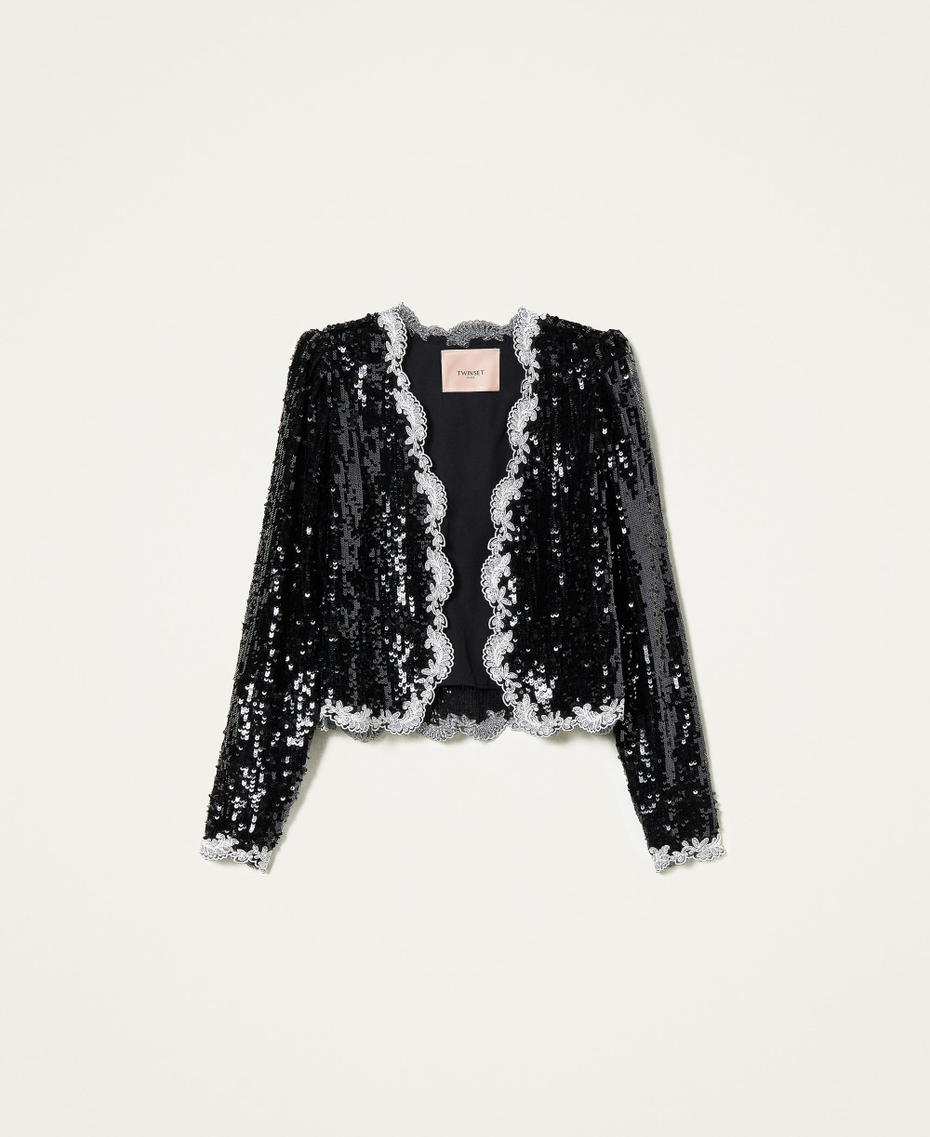 Full sequin jacket with embroidery