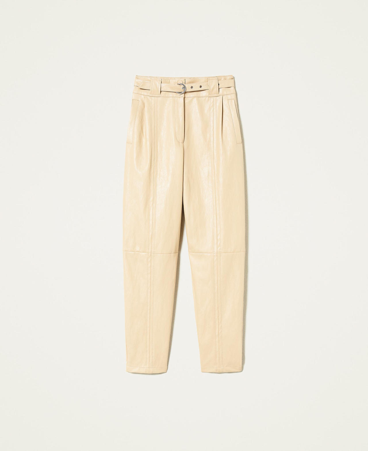 High waist trousers with belt