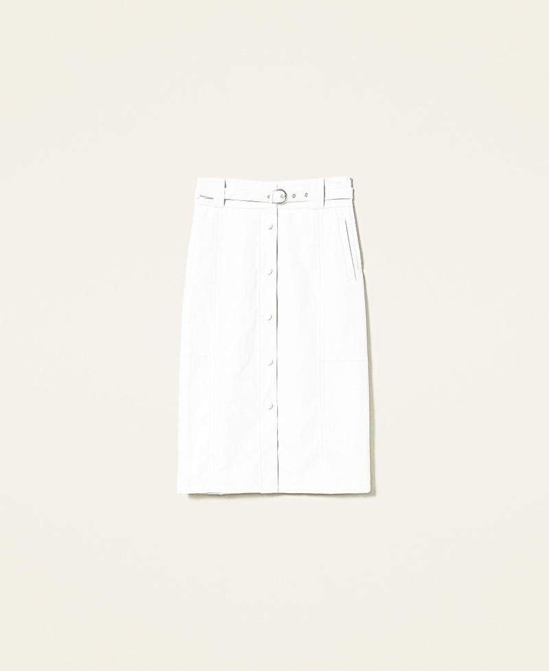 Falda midi de talle alto