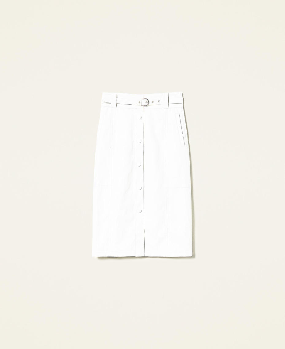 Falda midi de talle alto