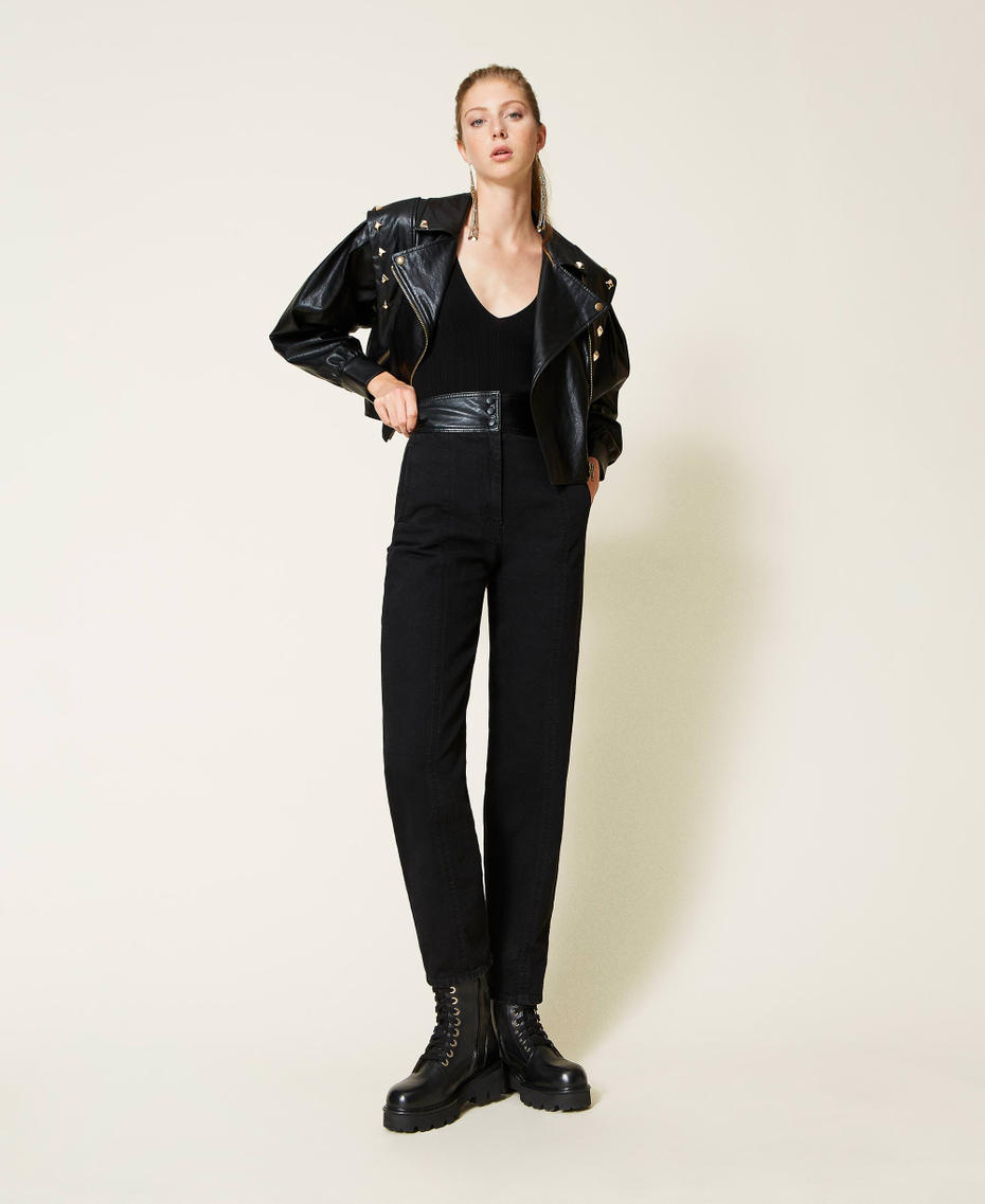 Giacca chiodo con borchie