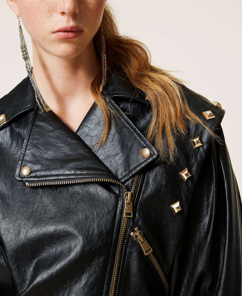 Giacca chiodo con borchie