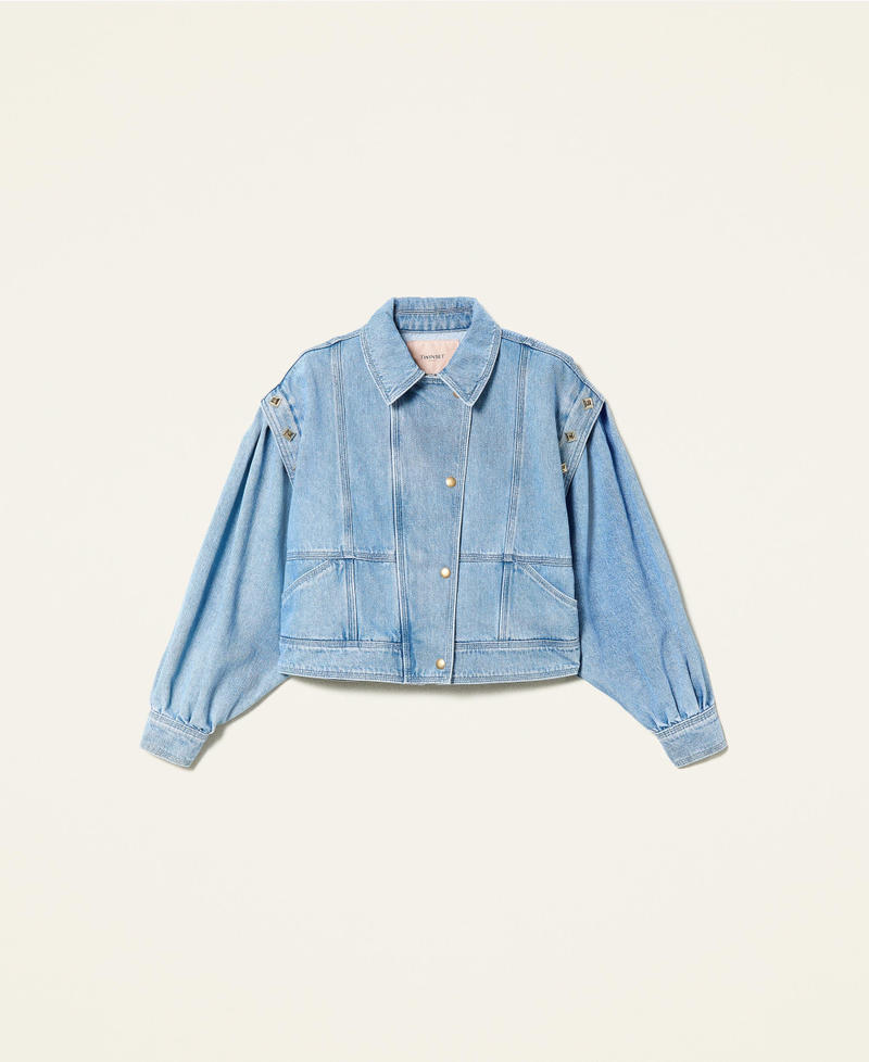 Denim jacket with studs