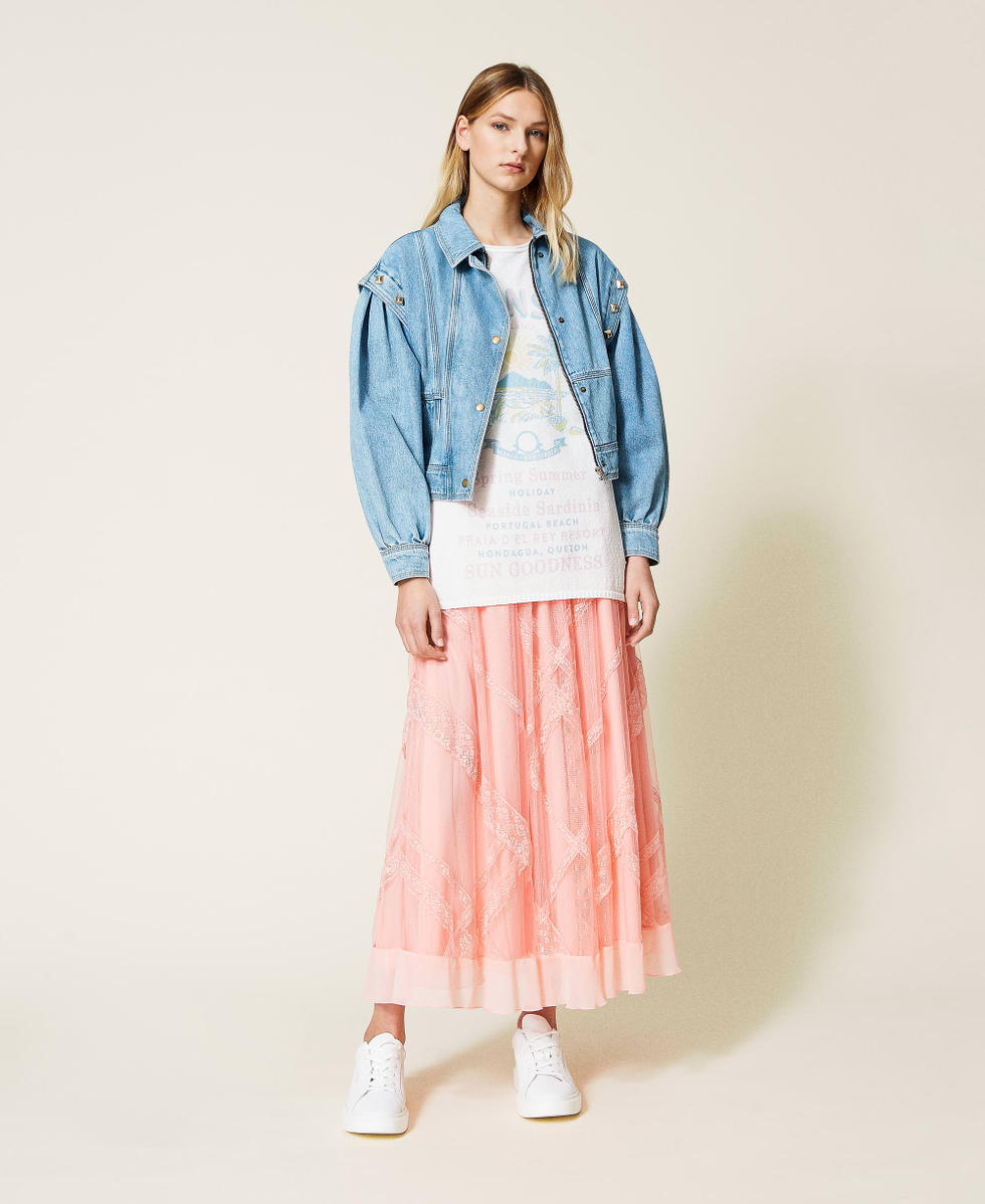 Giacca in jeans con borchie