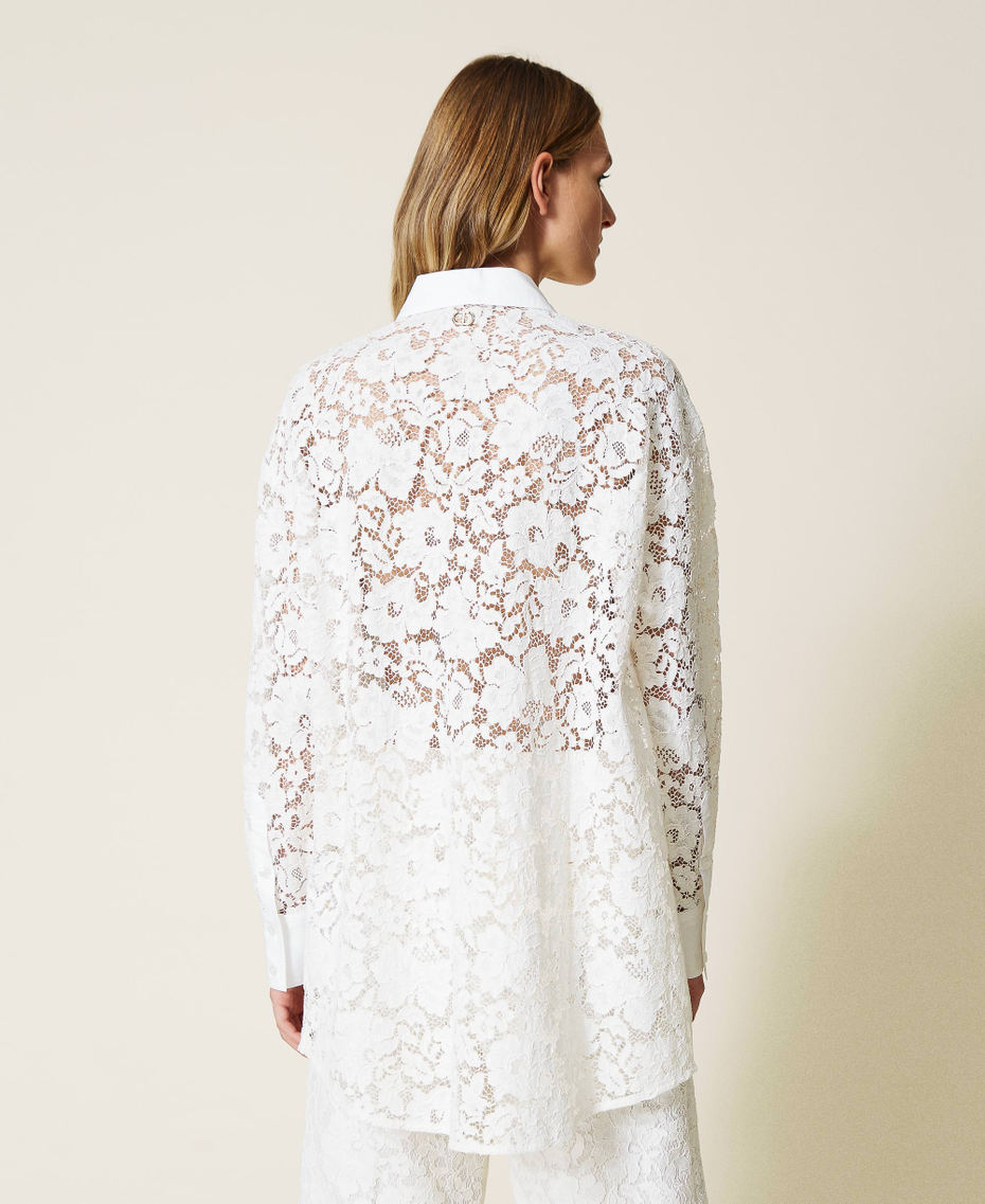 Camicia in pizzo macramè