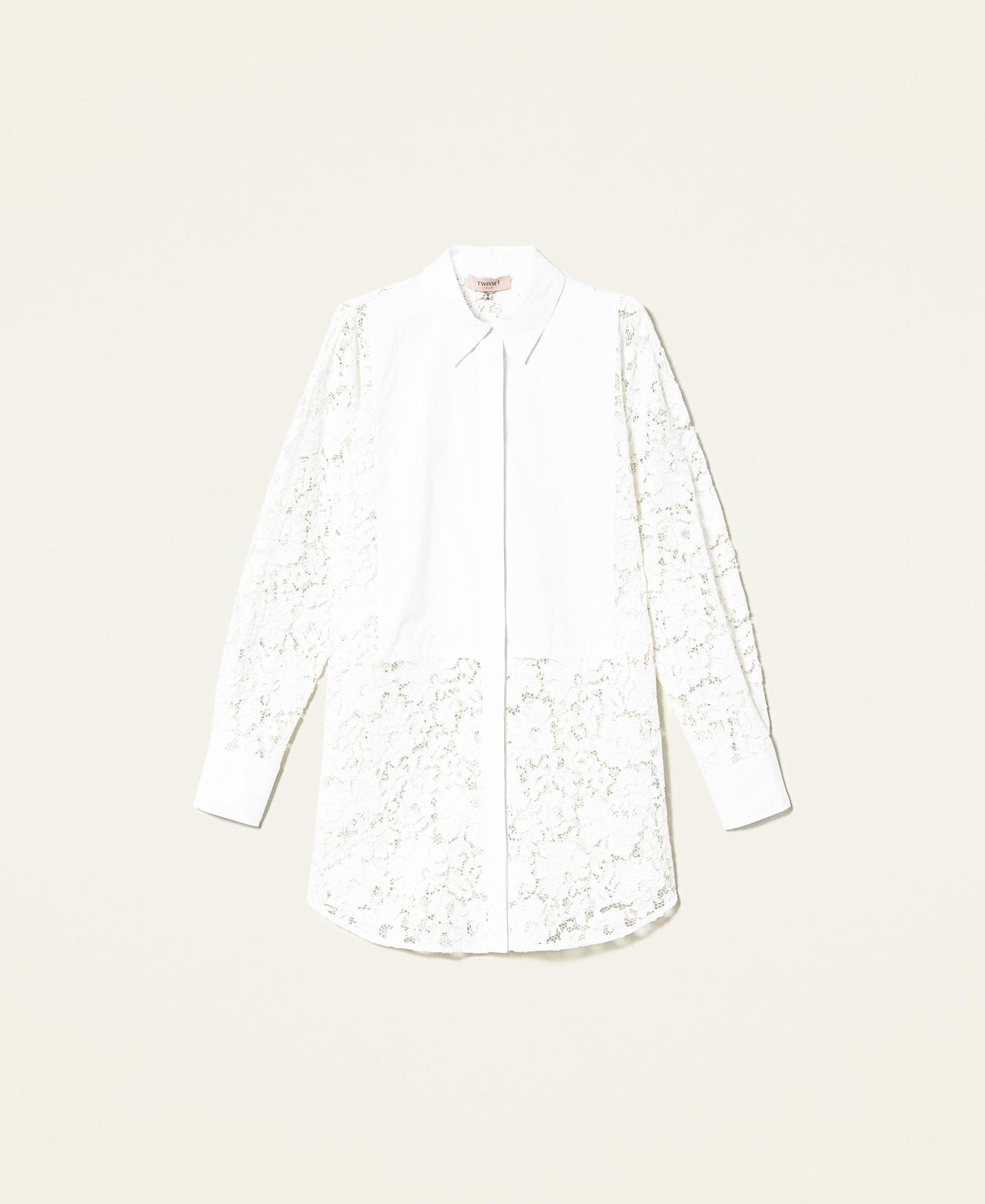 Camicia in pizzo macramè