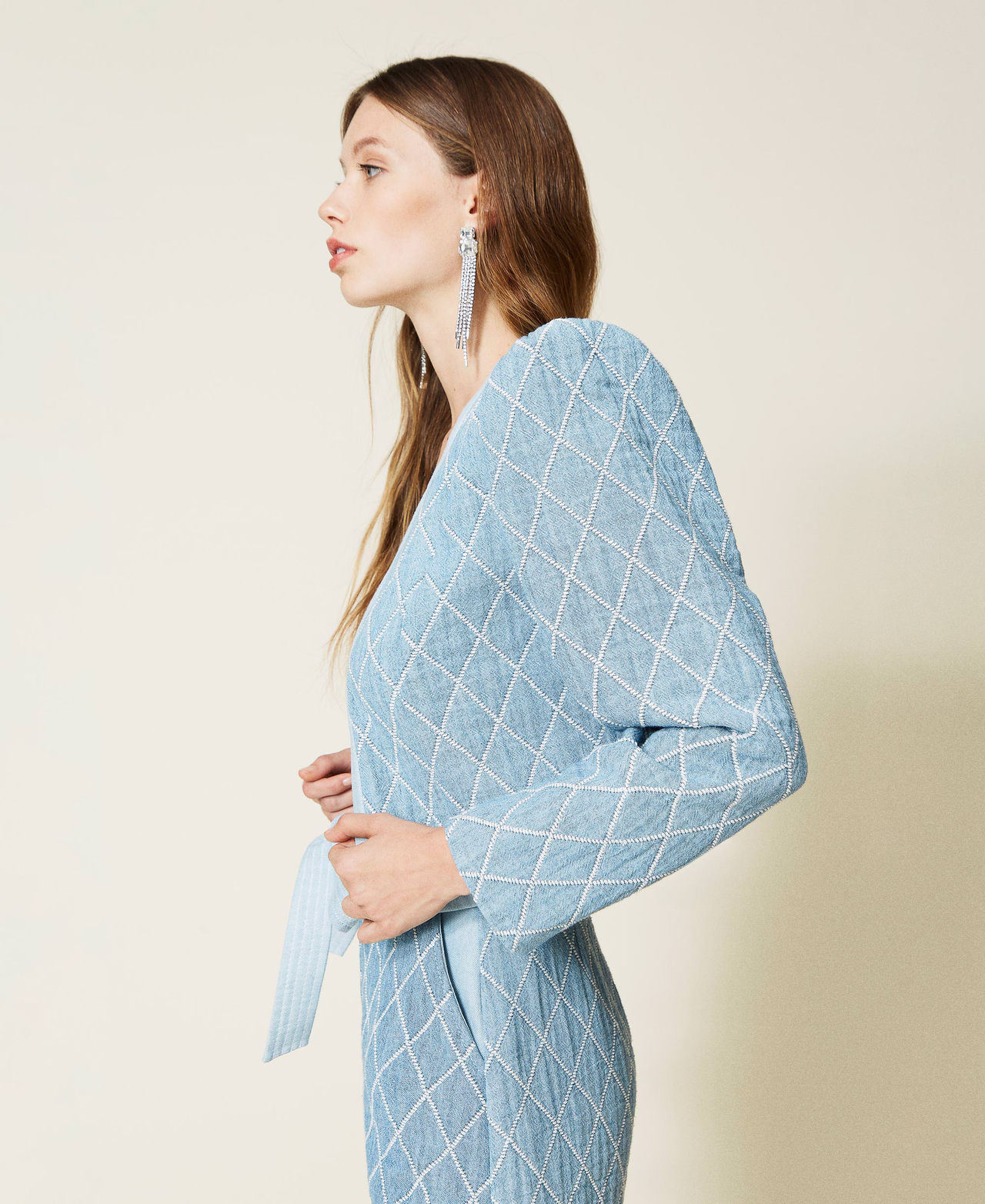 Jacquard denim jacket