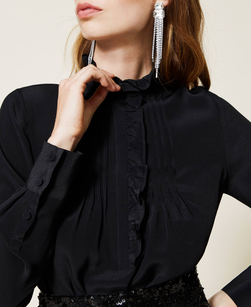Camicia in misto seta