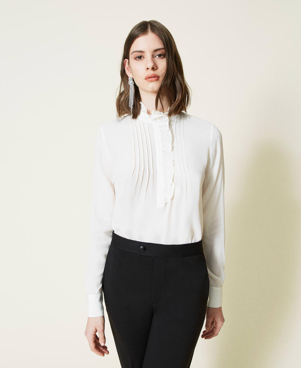 Camicia bianca seta shop