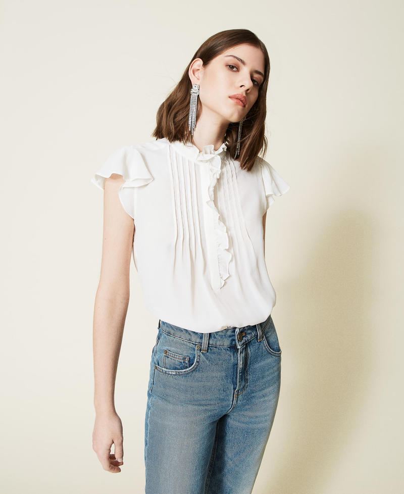 Top in misto seta