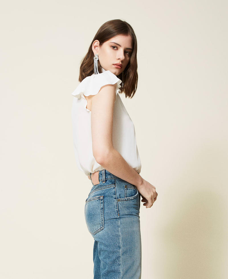 Top in misto seta