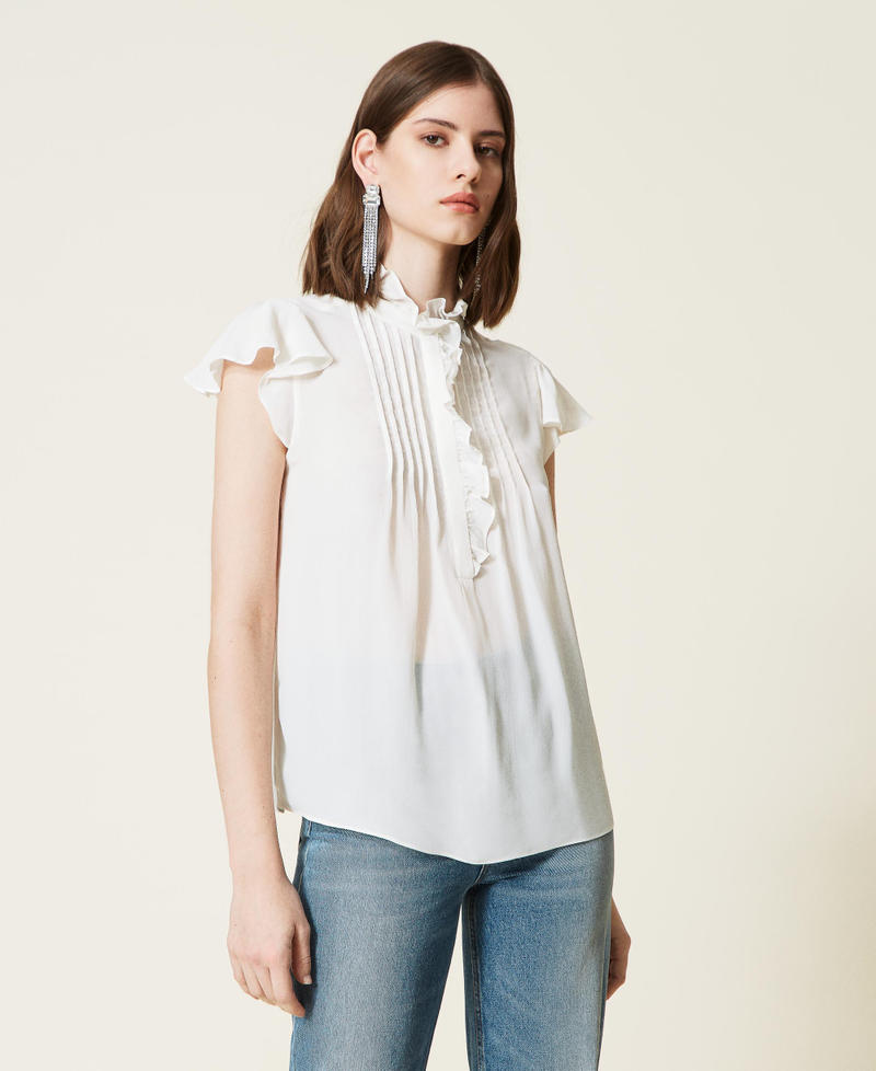 Top in misto seta