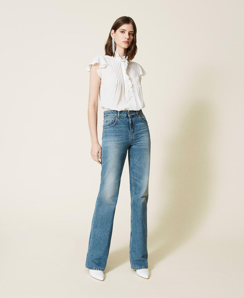 Top in misto seta