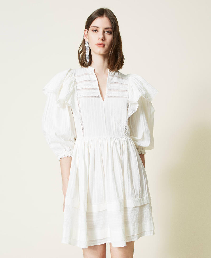 Muslin dress with lace Lily Woman 221TP2280-02