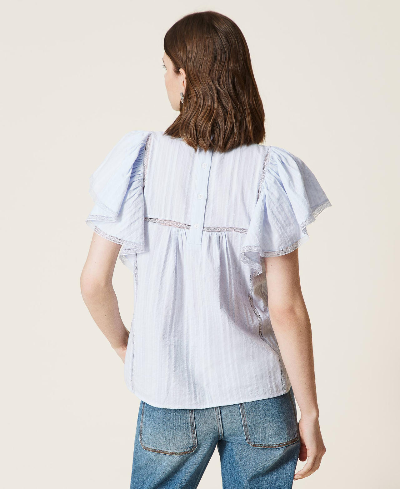 Muslin top with lace