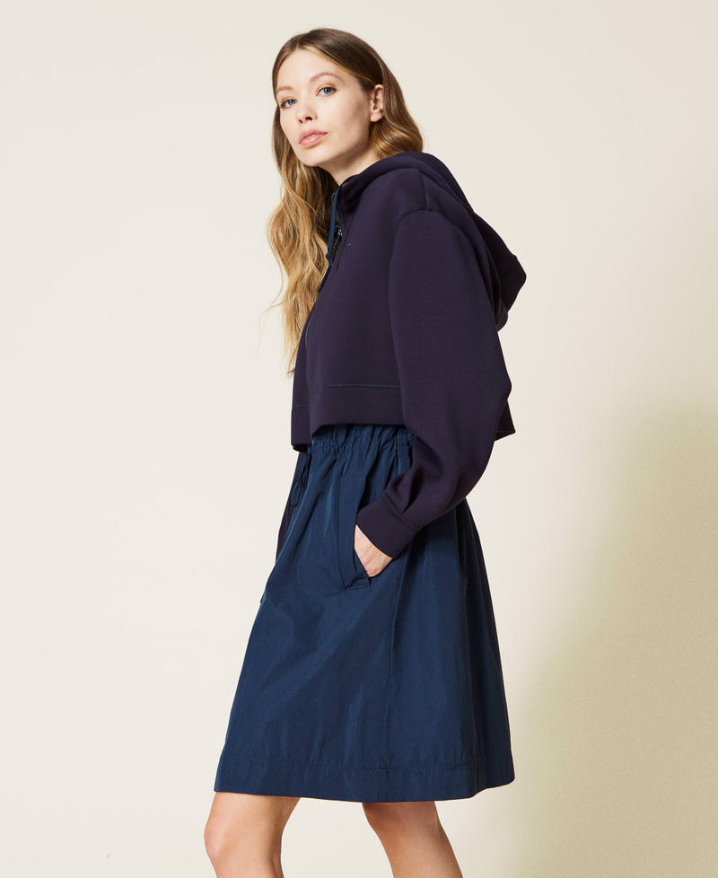 Parka in tessuto scuba e taffet&agrave;