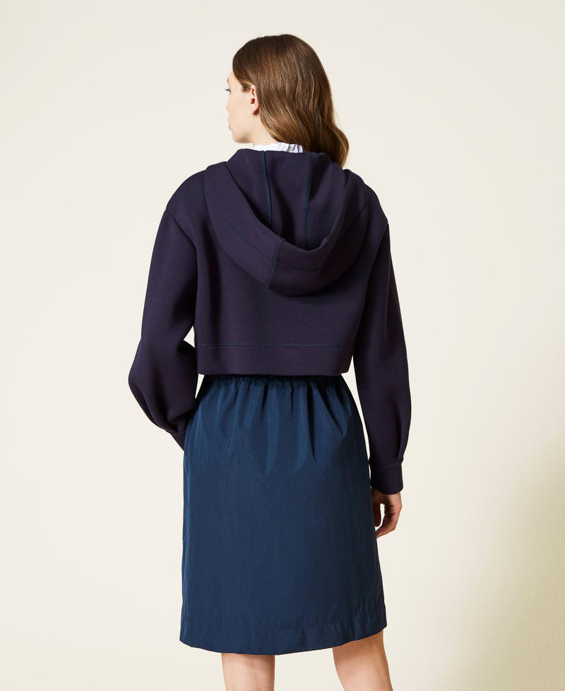 Parka in tessuto scuba e taffet&agrave;