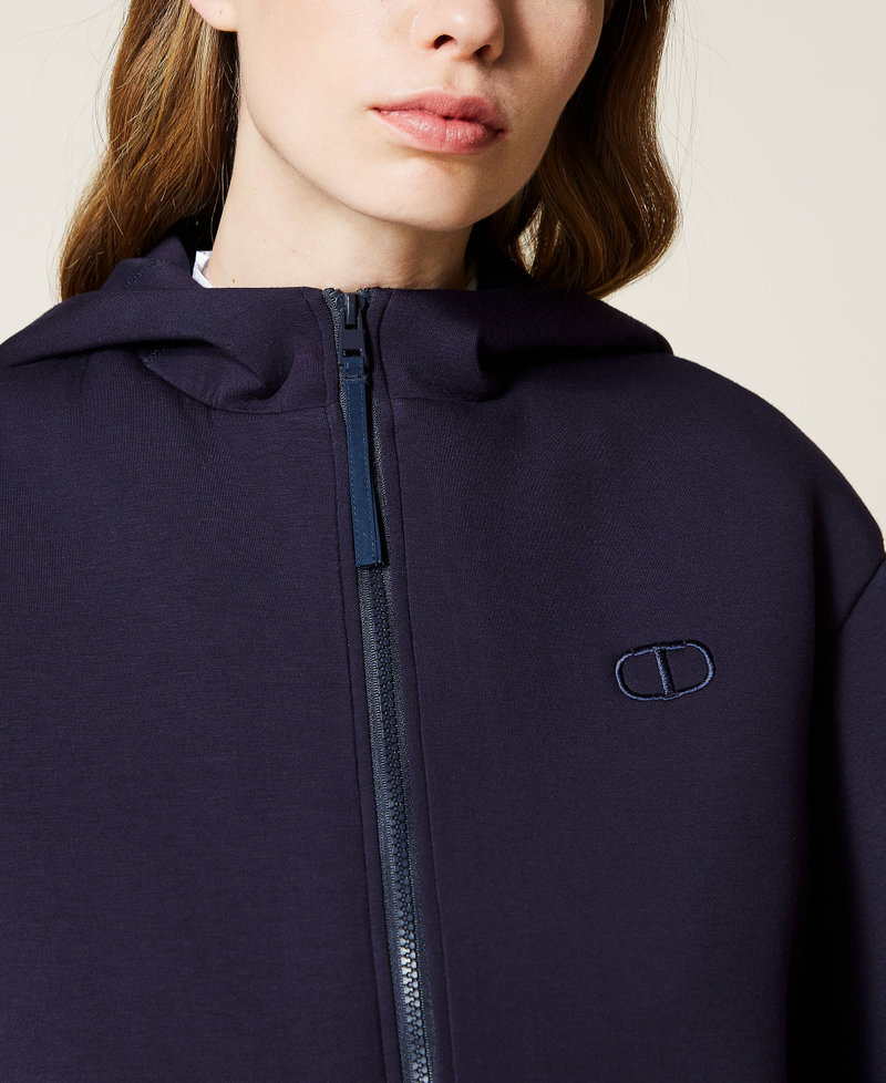 Parka in tessuto scuba e taffet&agrave;