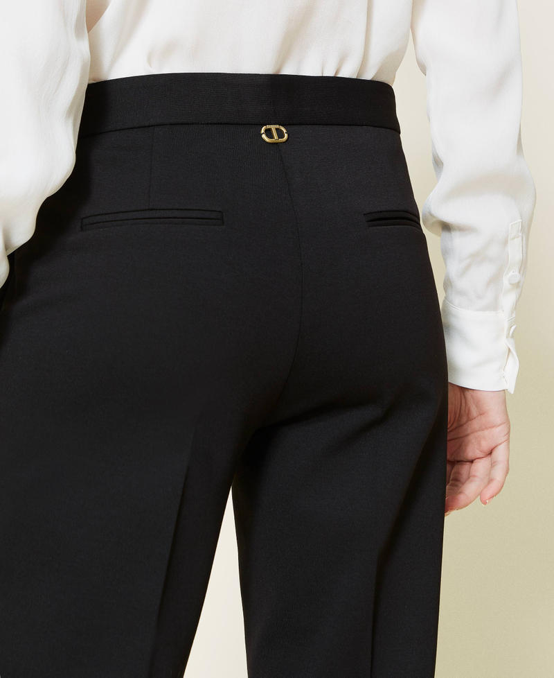 Cigarette trousers with permanent crease