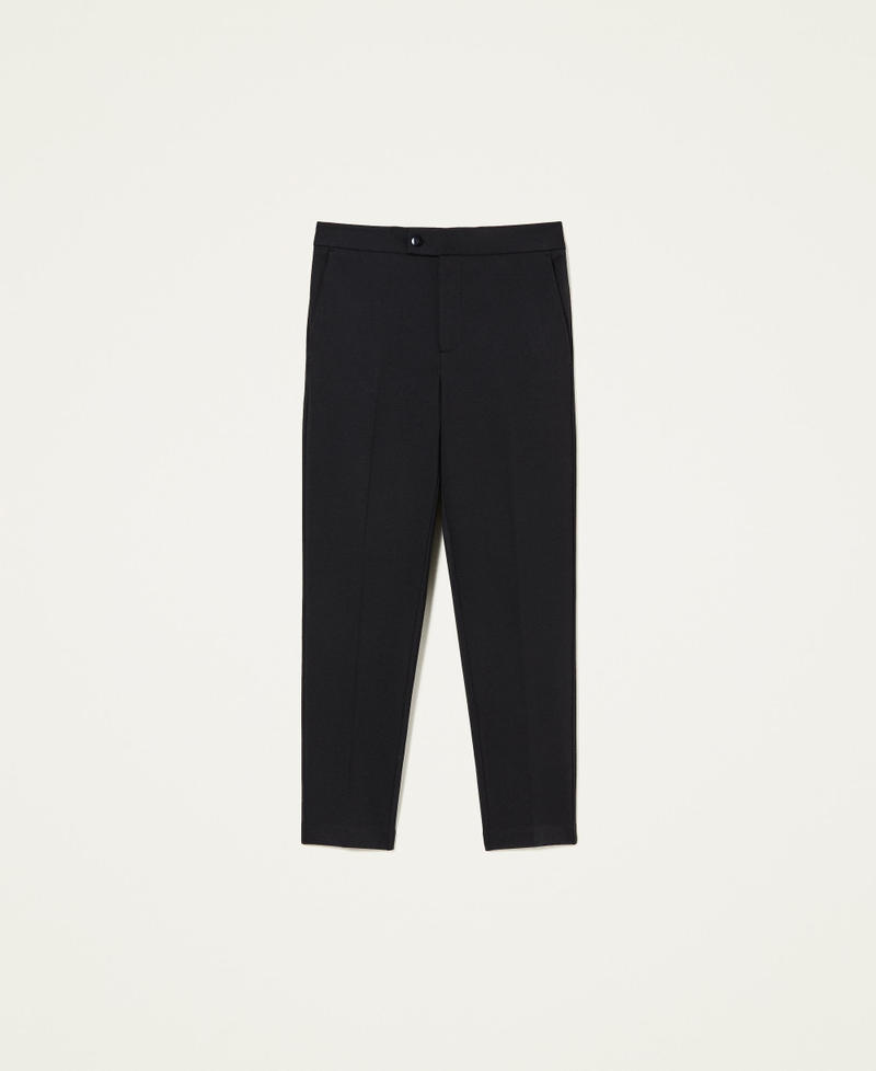 Cigarette trousers with permanent crease