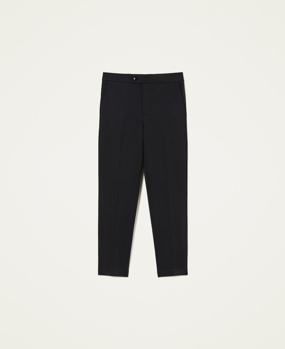 Cigarette trousers with permanent crease