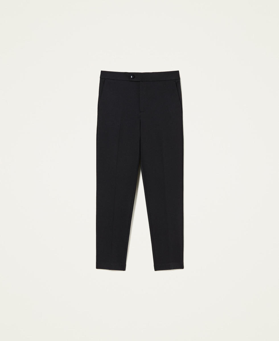 Cigarette trousers with permanent crease