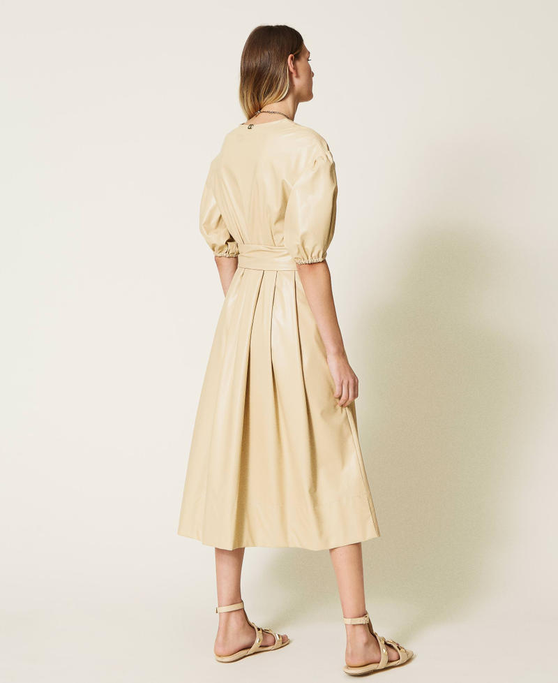 Wrap-around dress with belt