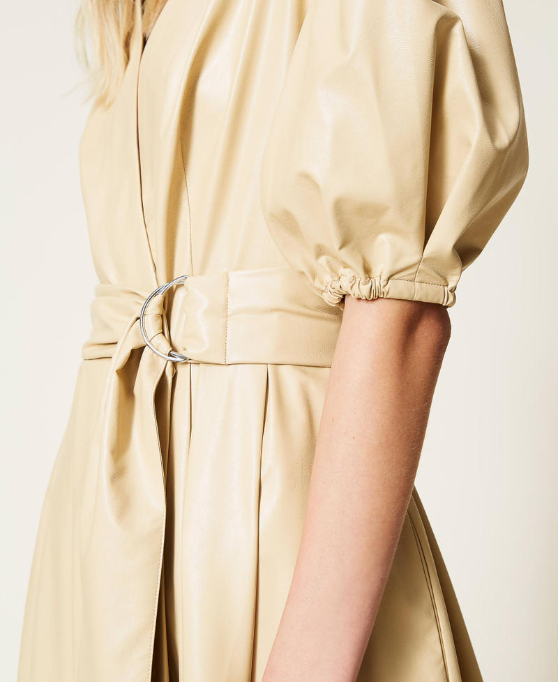 Wrap-around dress with belt