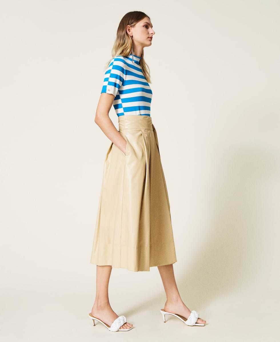 Jupe taille haute avec ceinture sale