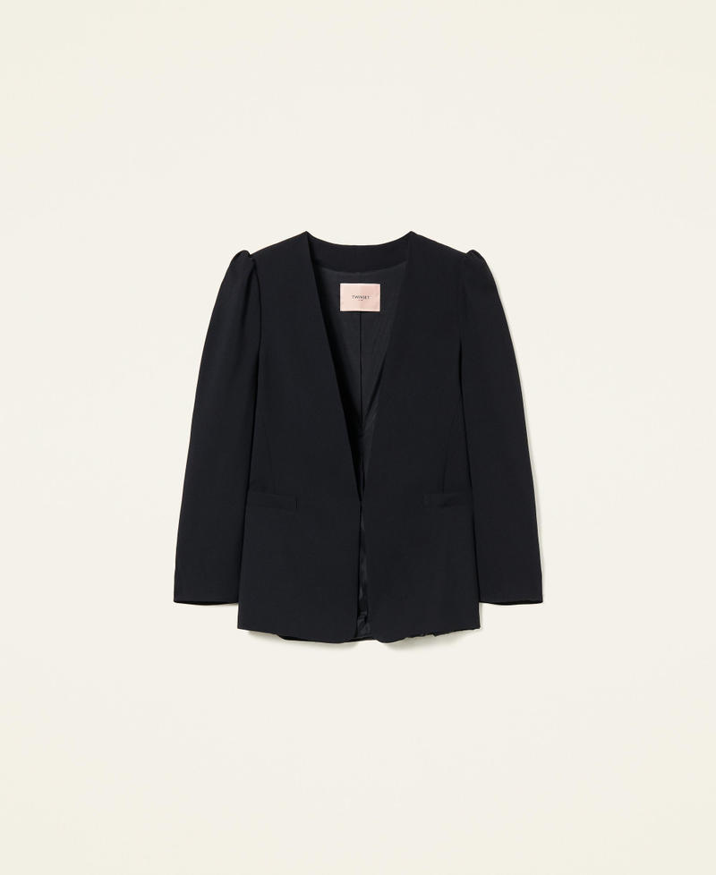 Blazer with puffed sleeves Black Woman 221TP2400-0S