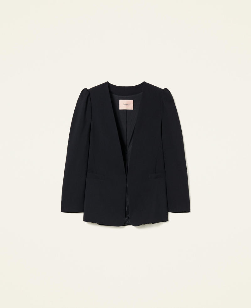 Blazer with puffed sleeves