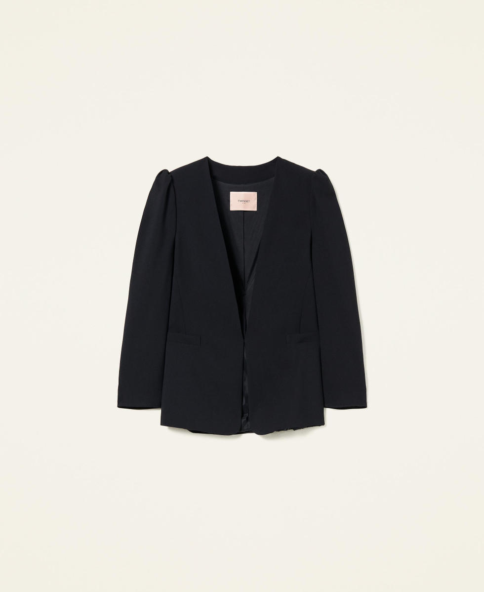 Blazer with puffed sleeves