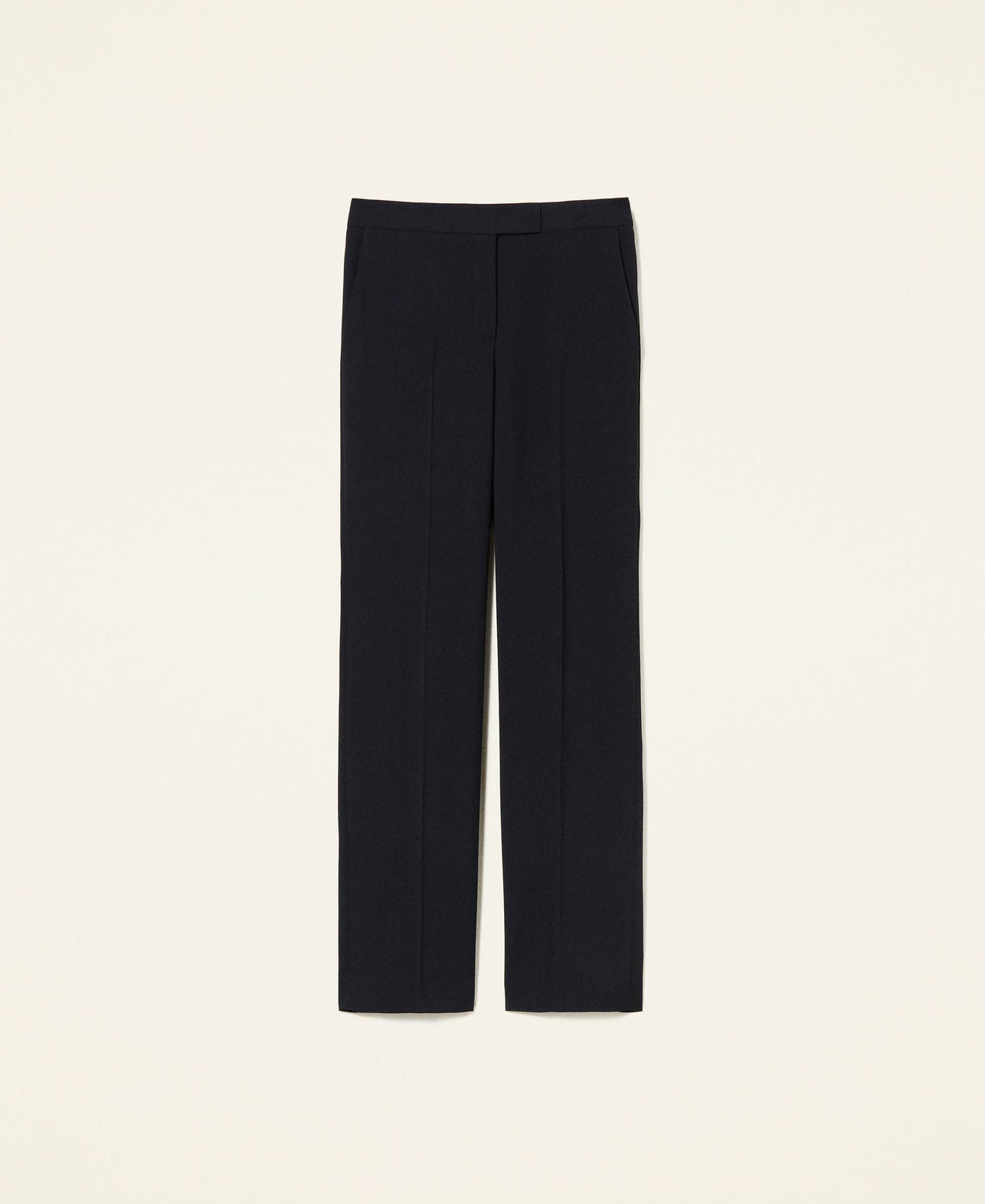 High waist trousers with pockets Black Woman 221TP2401-0S