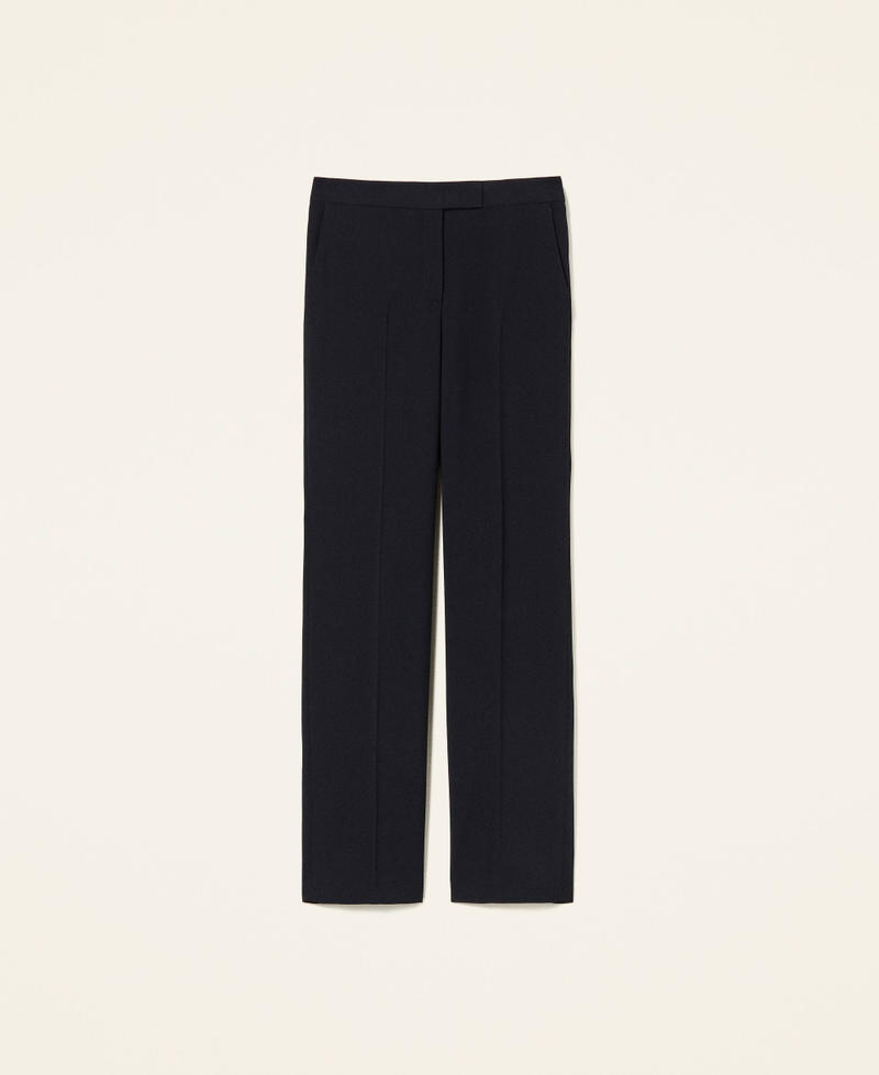 High waist trousers with pockets Black Woman 221TP2401-0S