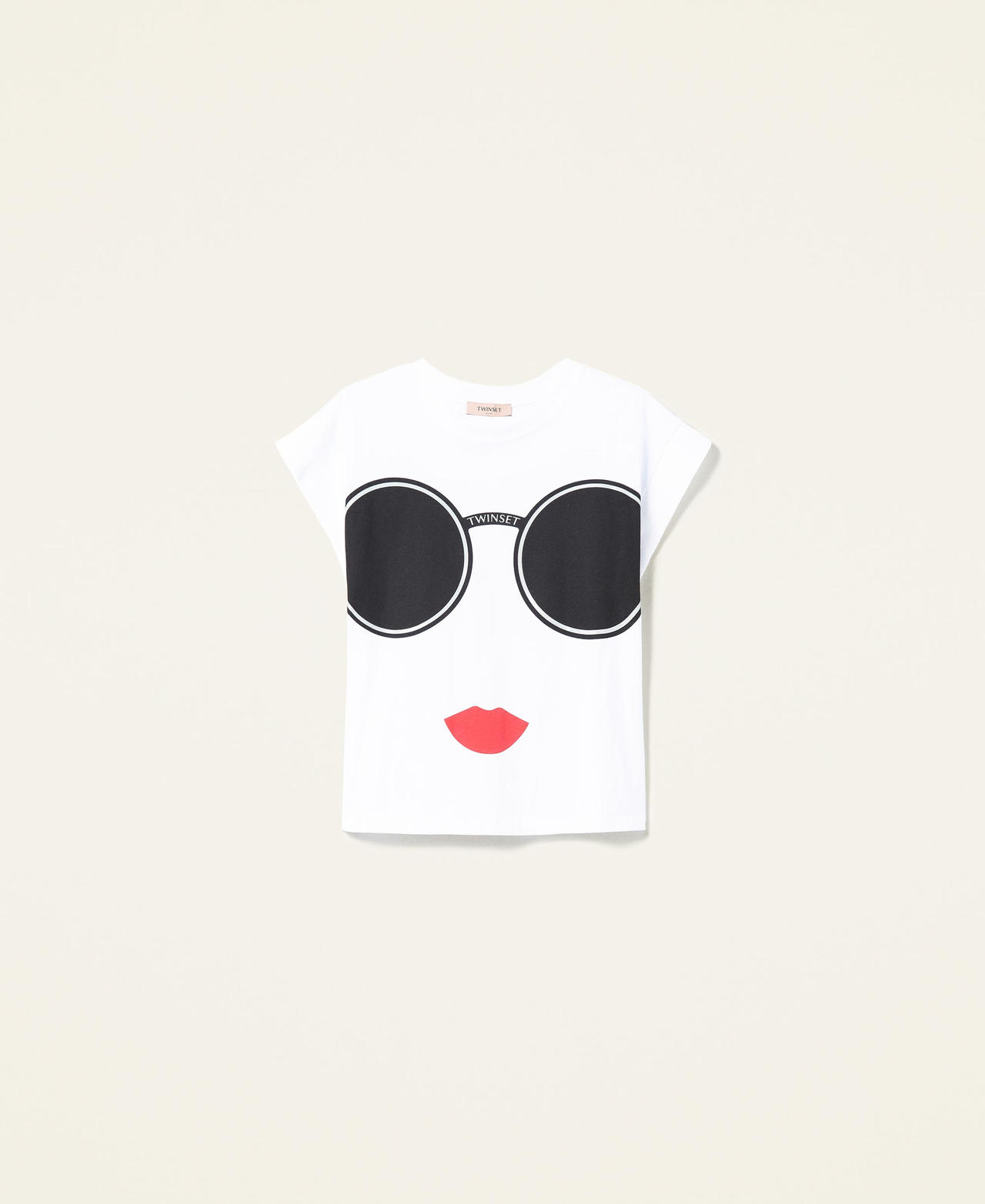 T-Shirt mit Print Weiß Frau 221TP240A-0S
