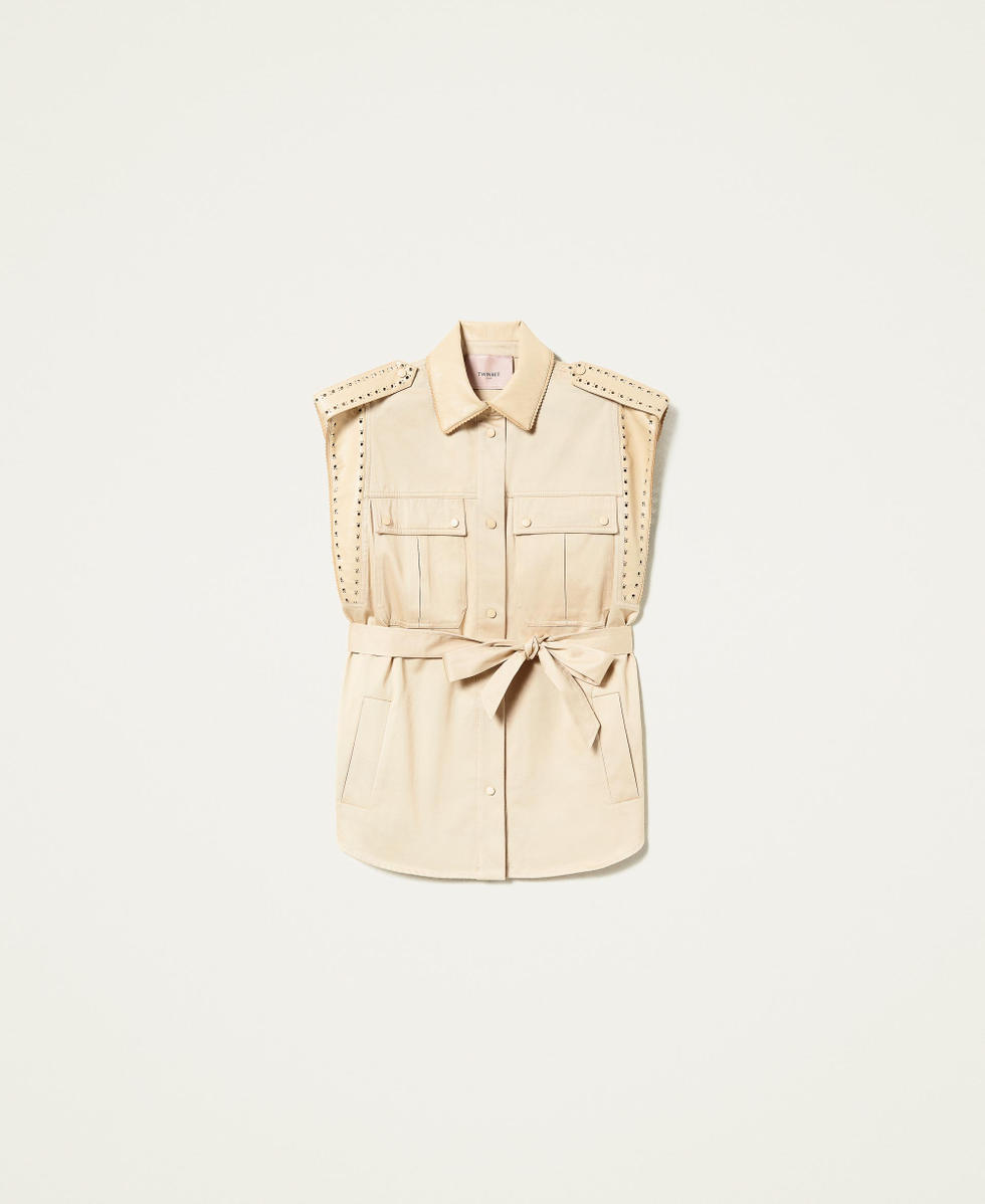 Waistcoat with openwork embroideries