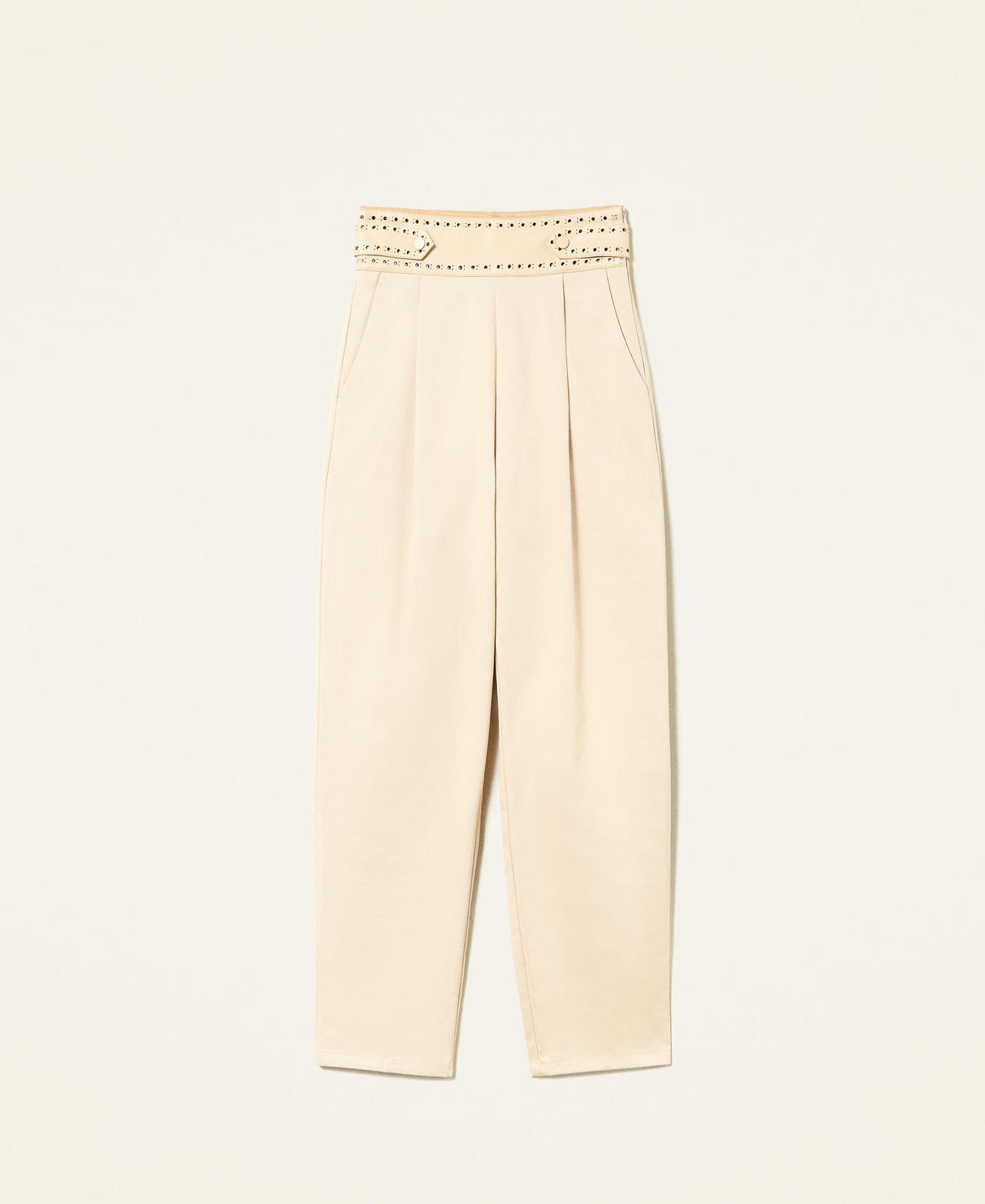 Trousers with openwork embroidery “Cuban Sand” Pink Woman 221TP2413-0S