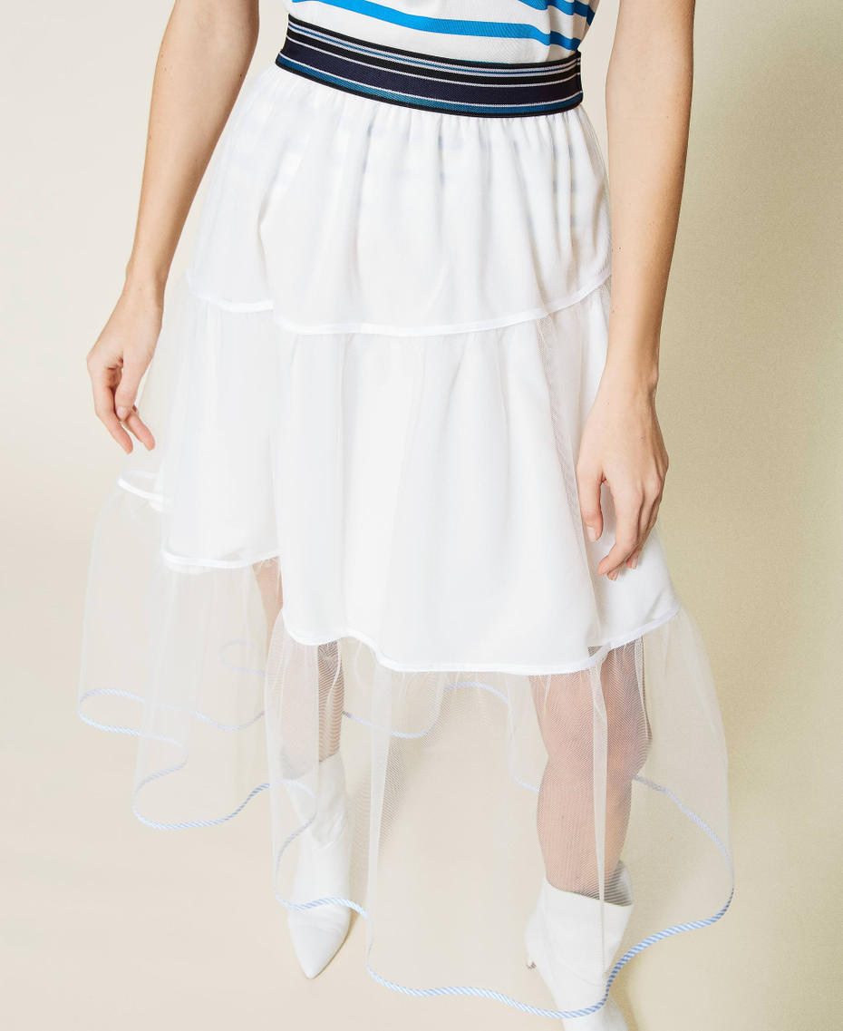 Long tulle skirt White Snow Woman 221TP2442-06