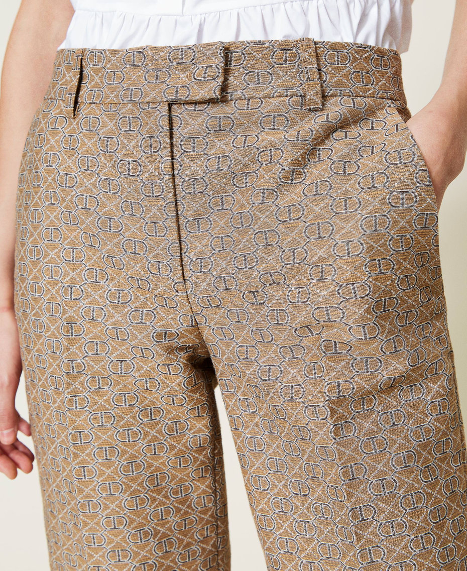 Jacquard trousers with all over logo Camel Logo All Over Woman 221TP2582-06