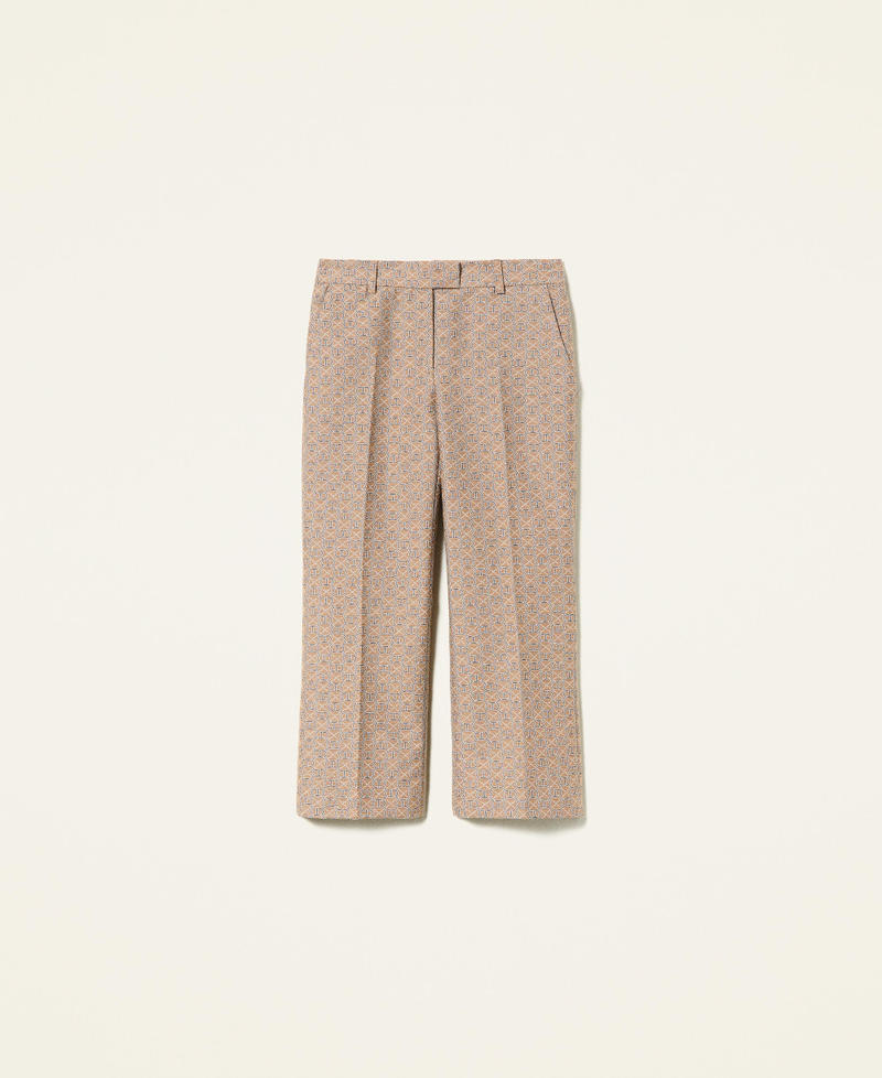 Jacquard trousers with all over logo Camel Logo All Over Woman 221TP2582-0S