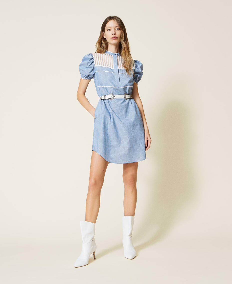 Jacquard point d&rsquo;esprit dress