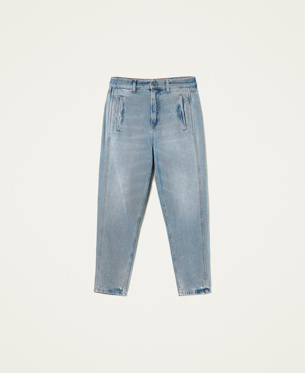 Jeans with green cast wash