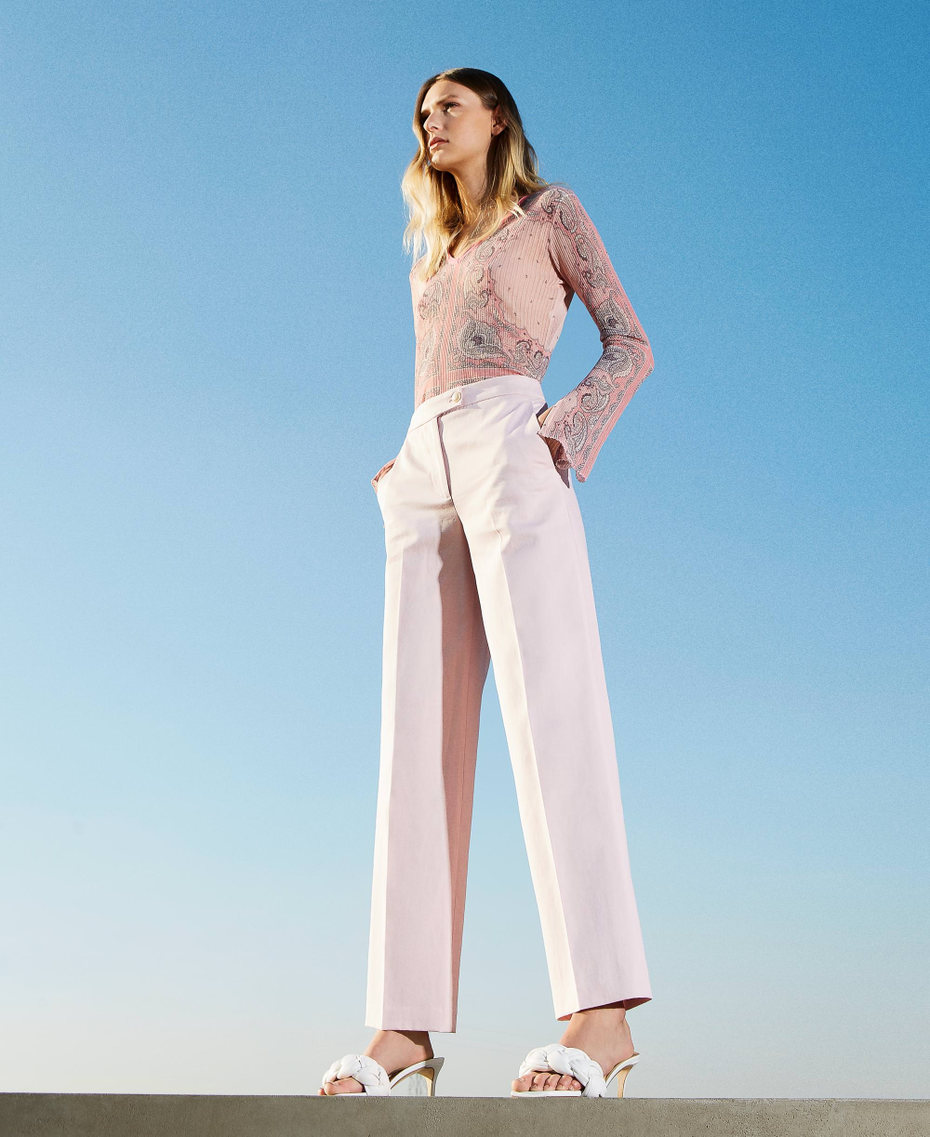 Matte satin trousers