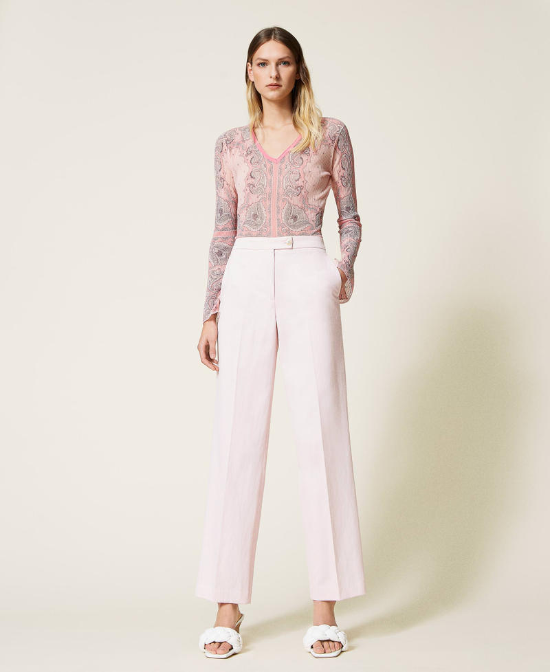 Matte satin trousers