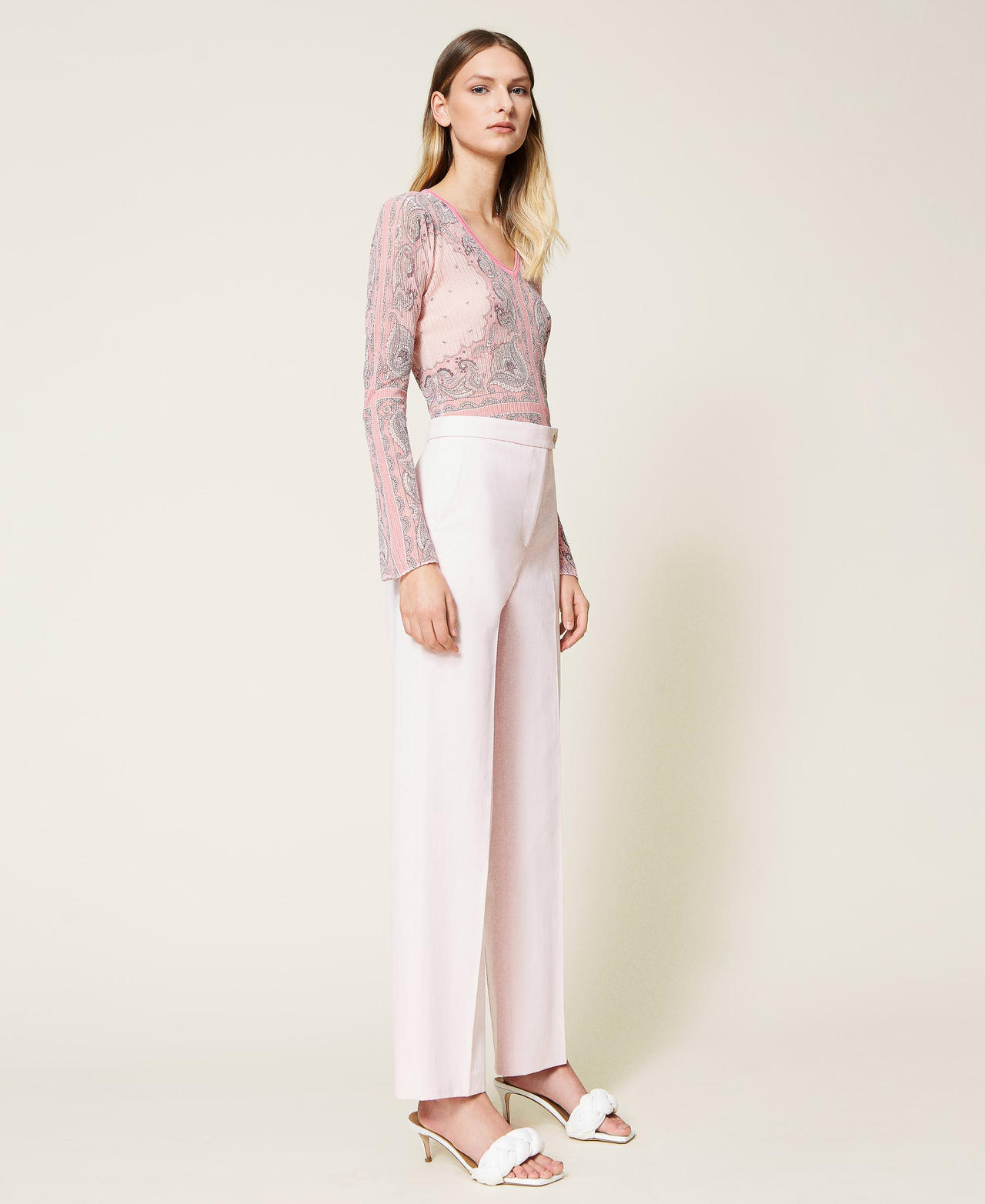Matte satin trousers