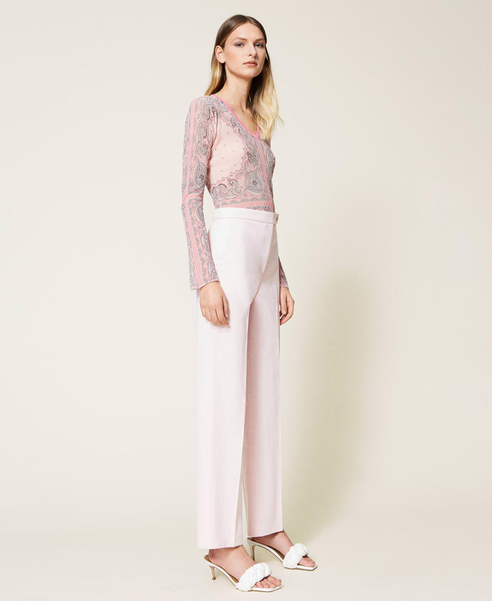 Pantalon en satin opaque