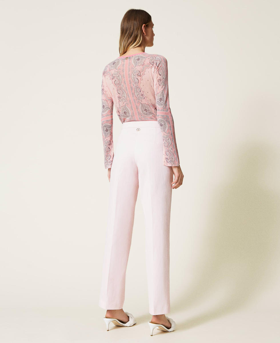 Pantalon en satin opaque