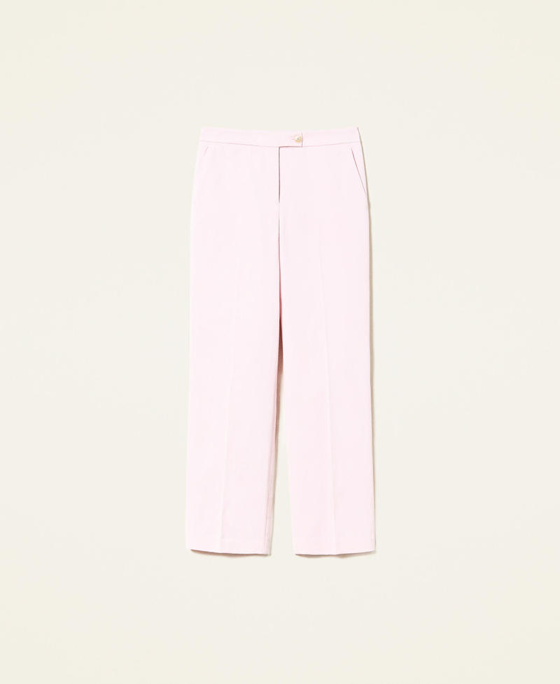 Pantalon en satin opaque Rose Craie Femme 221TP2653-0S