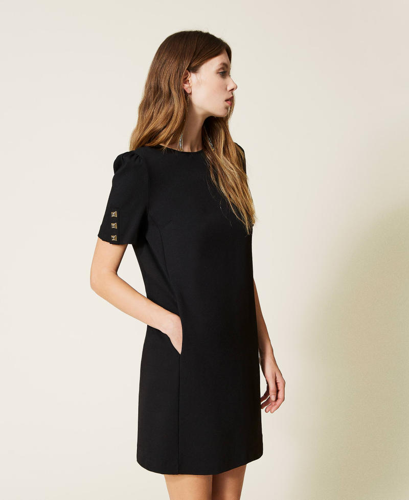 Короткое платье с заклепками Черный женщина 221TP2661-02