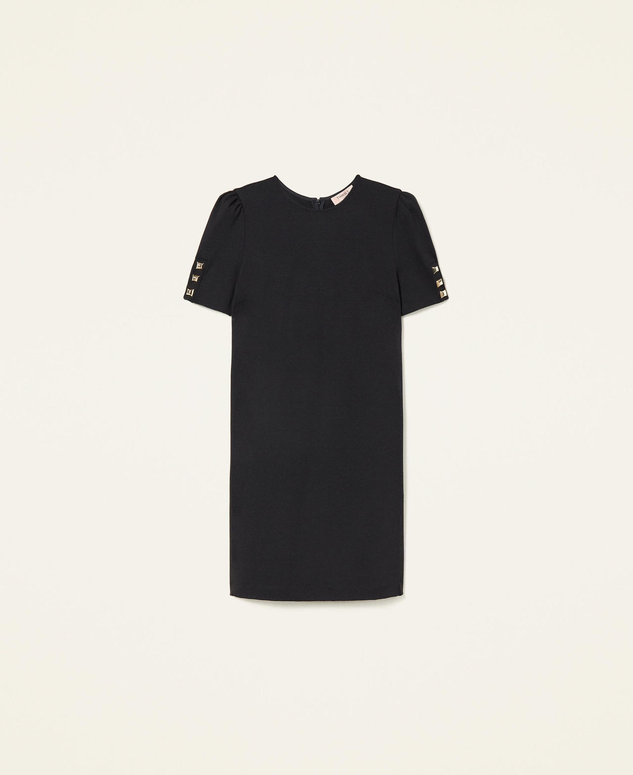 Short dress with studs Black Woman 221TP2661-0S